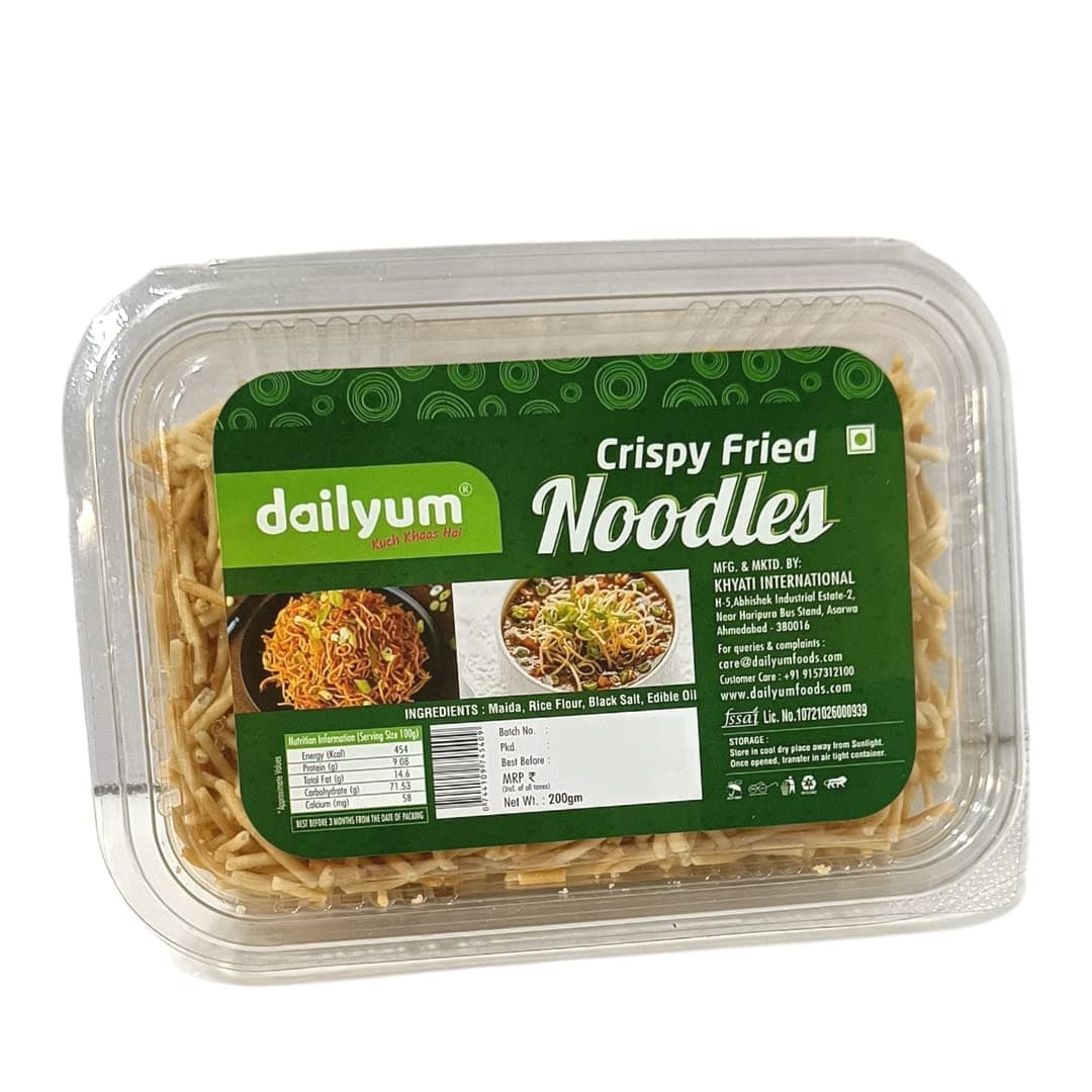 Dailyum Crispy Fried Noodles | Pack Of 2 | 200 Gram Each | For Chinese Bhel, Soups & Sizzlers | Ready-To-Eat, Preservative Free — image 7