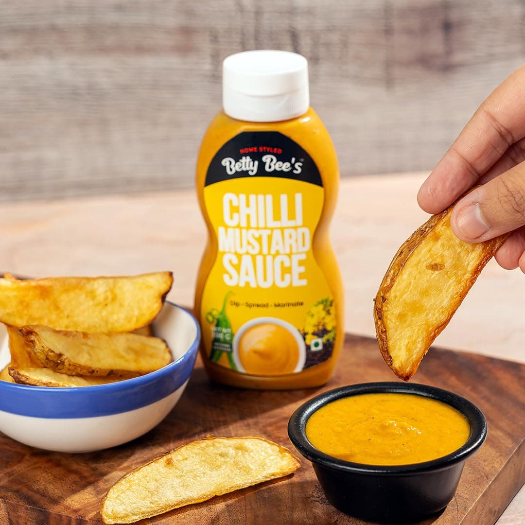 Betty Bee’s Chilli Mustard Sauce (200g) – Spicy, Tangy & All-Natural | Home-styled Indian Fusion | Vegan | Perfect with Snacks & Grills — image 4