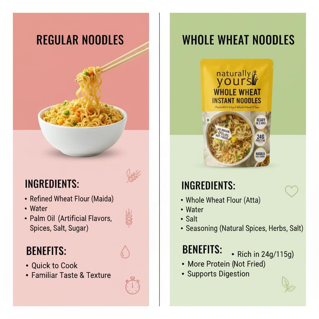Naturally Yours Khapli Atta Whole Wheat Instant Noodles 175g | 24g Protein | High Protein & Fiber | 100% Maida-Free | Healthy Meal | Non-Fried | No Onion No Garlic Jain-Friendly | Pack of 1 — image 9