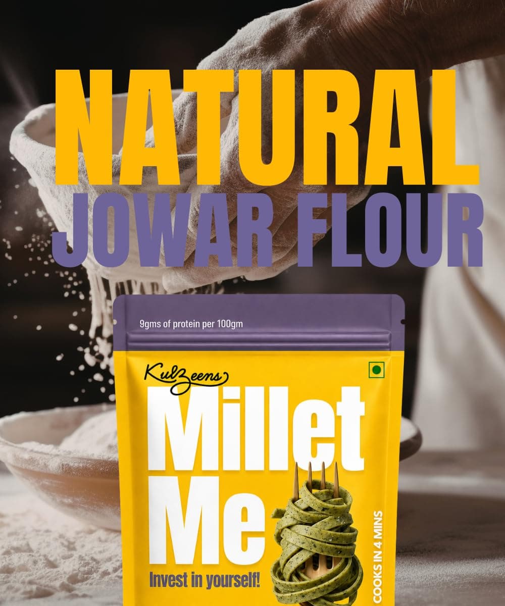 Millet Me by Kuizeens Spinach Jowar Fettuccine Pasta - 110g Each, Pack Of 1 | Gluten-free Sorghum Pasta | Natural Spinach, High Fiber & Iron | Vegan & Maida-free — image 6