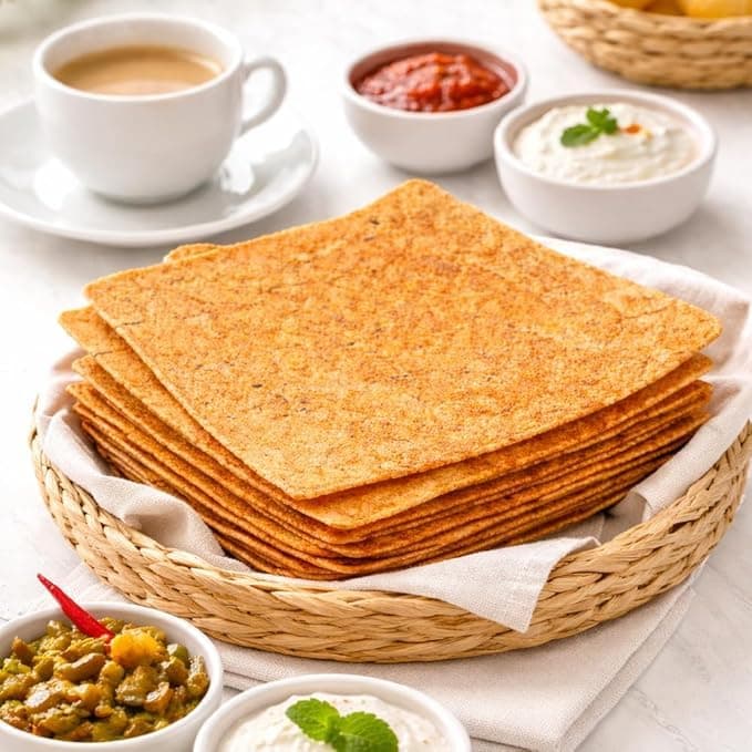 Maruti Munchies Jowar Plain Khakhra| Fresh Gujarati Healthy Snack | Crispy & Flavourful Jowar Plain Papad Style | No Palm Oil | High Protein | Ready to Eat Namkeen 180 Grams — image 4