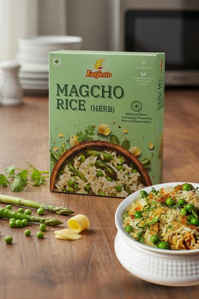 Eatfesto Almond Broccoli Soup | Healthy Instant Soup Mix | No Onion No Garlic | Jain Friendly | Ready in 1 Minute | High Nutrition & Vitamins | MAGCHO RICE (HERB) - Ready-to-Eat Flavourful Herb Pack Of 3 + 1 — image 3