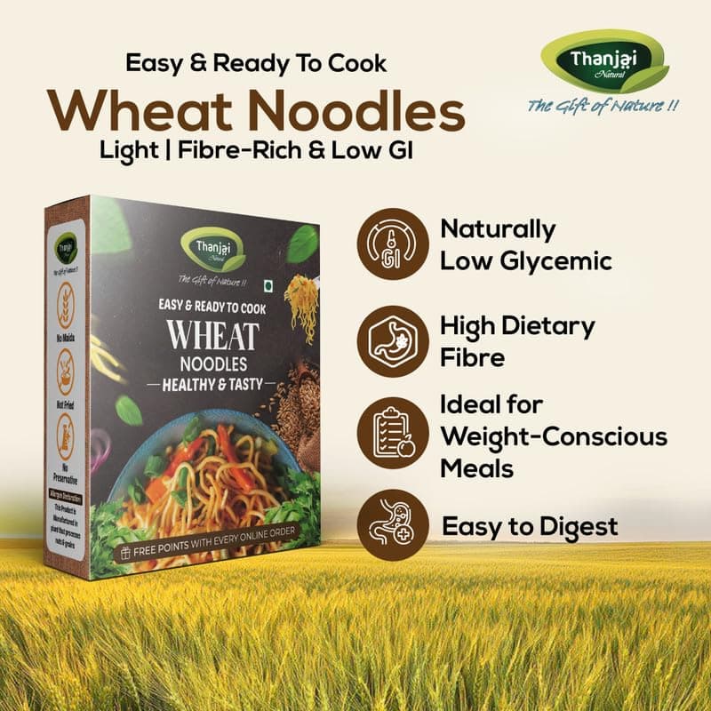 Thanjai Natural Wheat Noodles 180 Grams X 9 (1620 Grams) of Homemade Natural Noodles( No Preservatives, No Chemicals, No Artificial Extract) — image 3