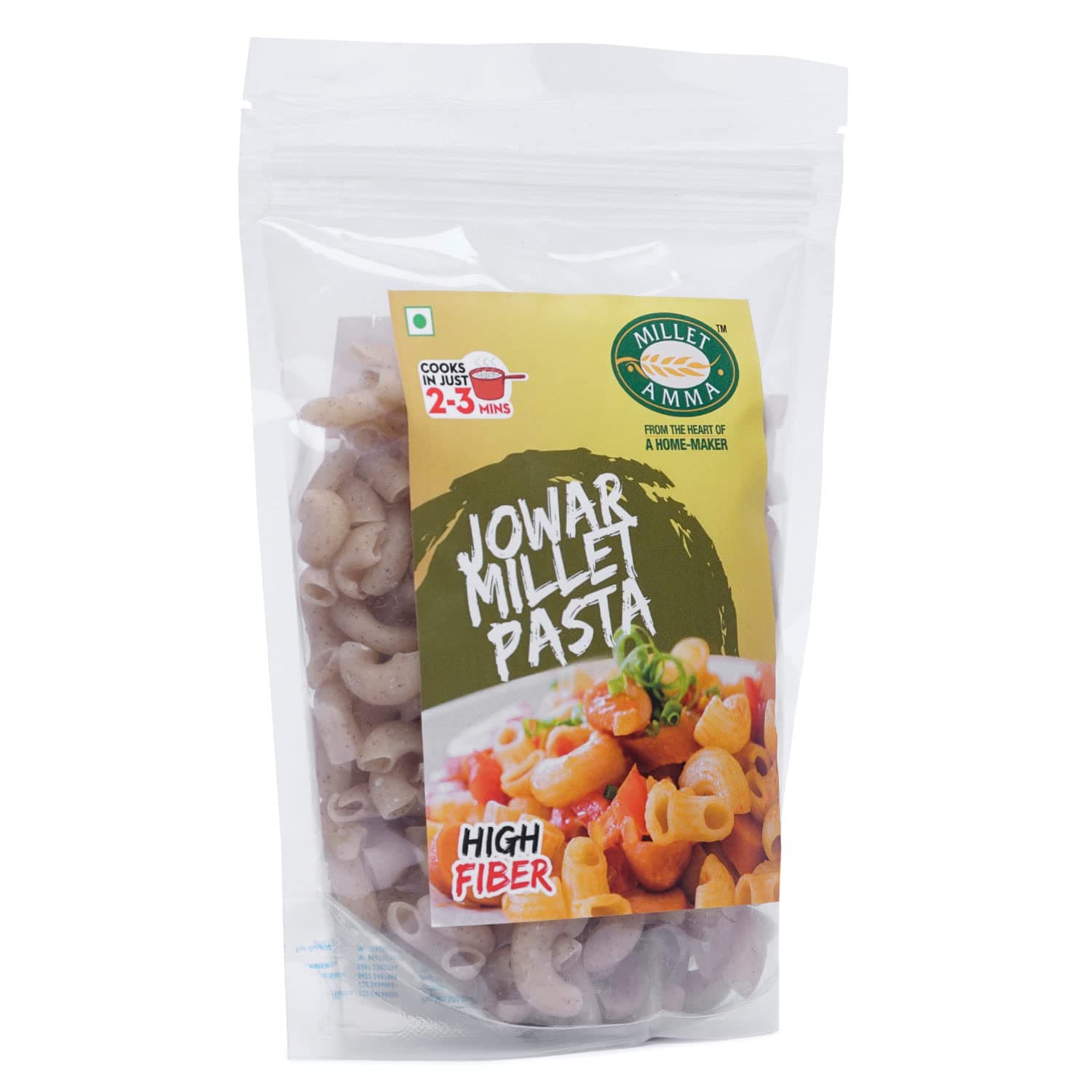 Millet Amma Jowar Millet Pasta - 360 Gms | (Pack of 2 - Each 180 Gms) | Easy & Ready to Cook | Zero Maida & 100% Vegan | Best Choice for Instant Breakfast & Dinner.. — image 5