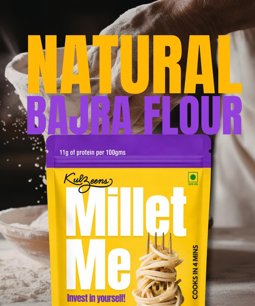 Millet Me by Kuizeens Bajra - 220g | Pearl Millet | Diabetic Friendly |Gluten-Free Noodles | High Fiber & Protein | Vegan & Diabetic-Friendly | Heart Healthy | Traditional Pearl Millet Noodles for Wholesome Meals | Jain | No Onion & Garlic — image 7