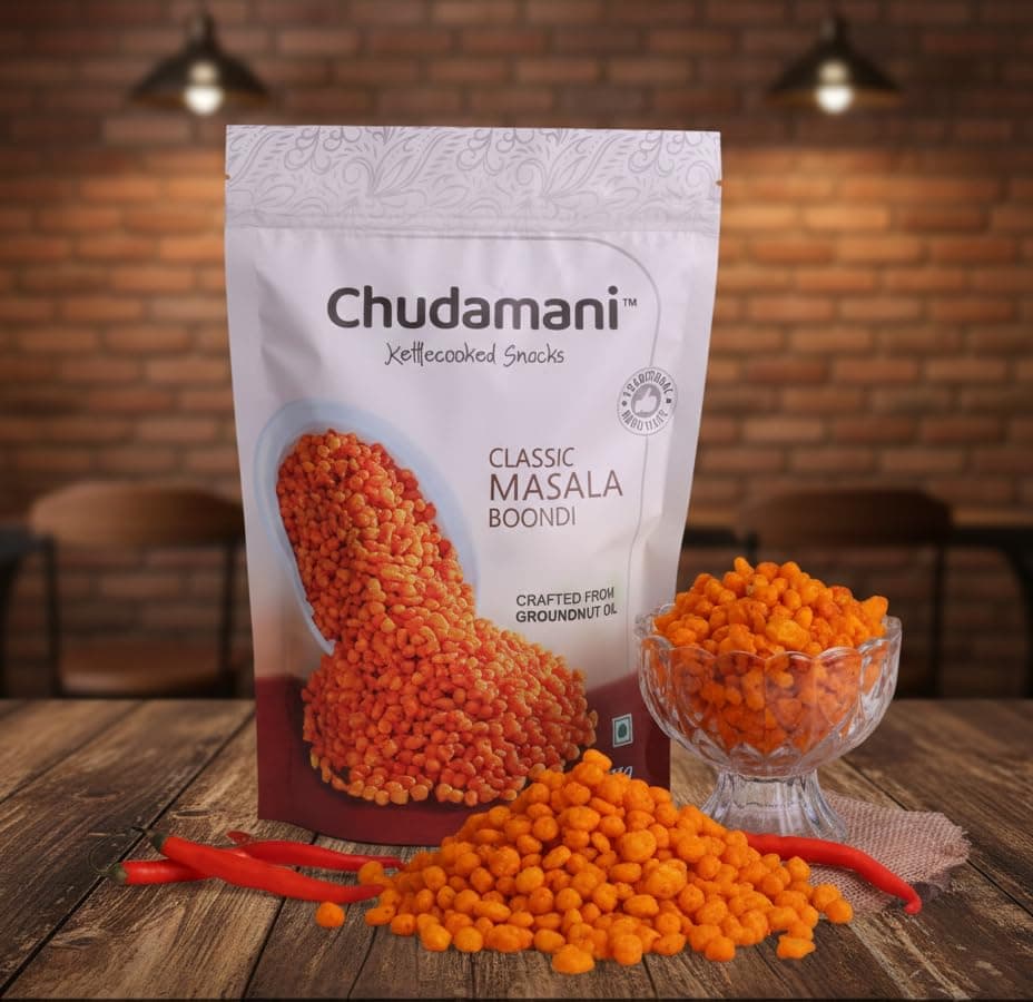 Chudamani Classic Masala Boondi For Raita, Kettlecooked Snacks, Traditional Handmade, Spicy Masala Boondi With Crunch, Rajasthani Boondi - 250gm — image 7