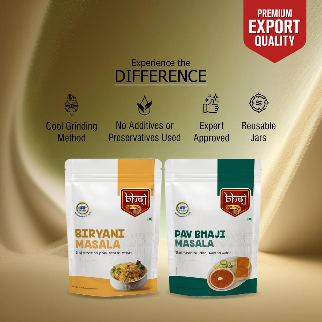 Bhoj Masale Biryani And Pav Bhaji Masala Powder Combo Pack 200GM Each | Aromatic Spice for Flavorful Indian Cooking | For Flavorful Cooking | No Artificial Flavor Added. No colour, no preservatives, no onion and no garlic ( Jain Masala ) — image 6
