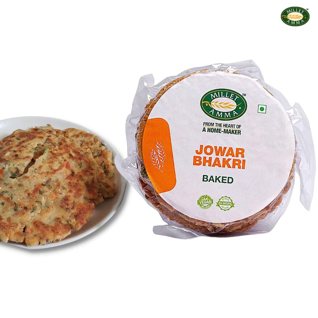 Millet Amma Baked Jowar Bhakhri - 360 Gms | (Pack of 2 - Each 180 Gms) | Ready to Eat | Best Choice for Snack Time, Parties & Events | Healthy Traditional Gujarati Snacks — image 6