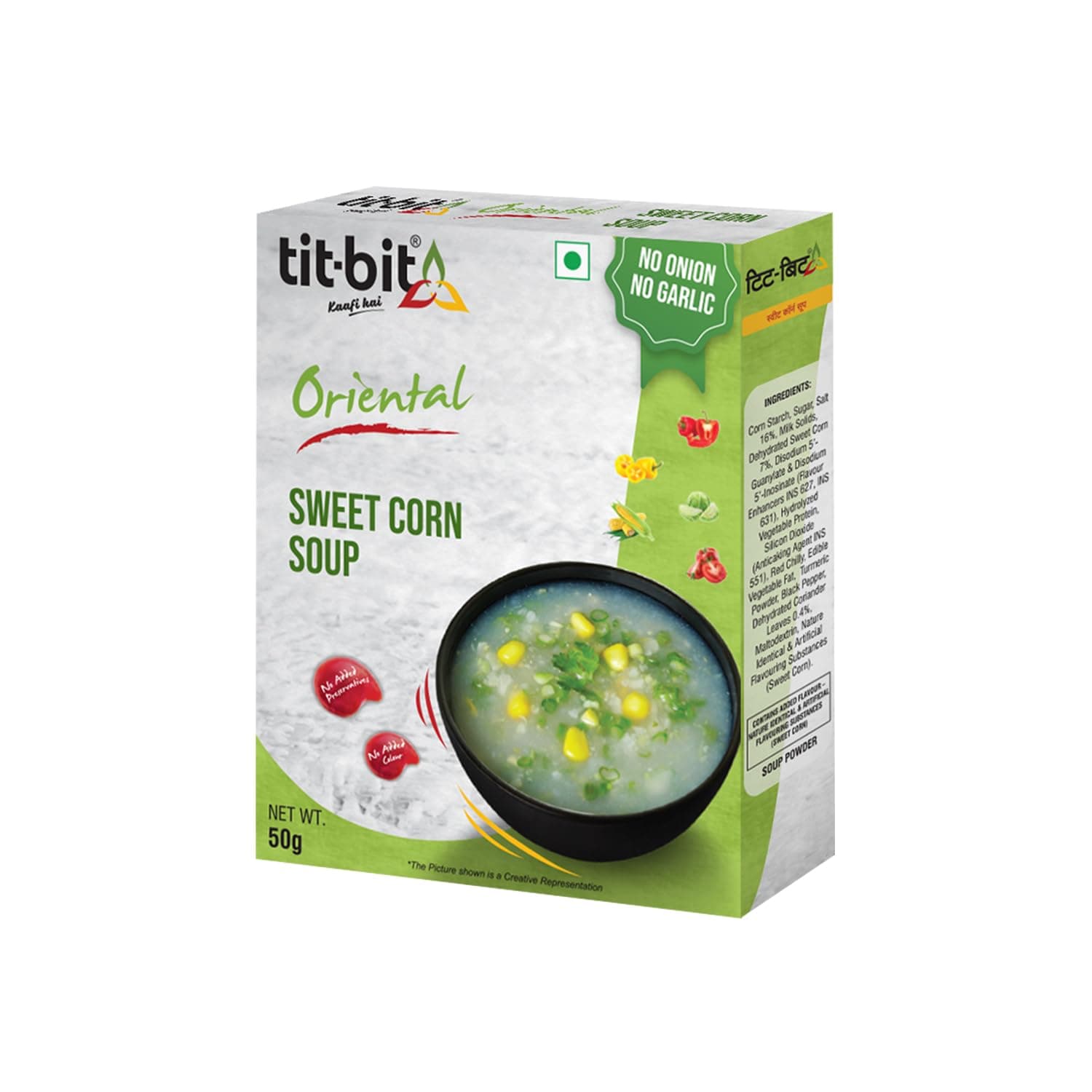 Tit-Bit Sweet Corn Soup Powder, Pack of 5 (250g), Instant Creamy and Tasty Corn Soup, No Onion No Garlic, Ready-to-eat Soup Packets for Easy Preparation — image 7