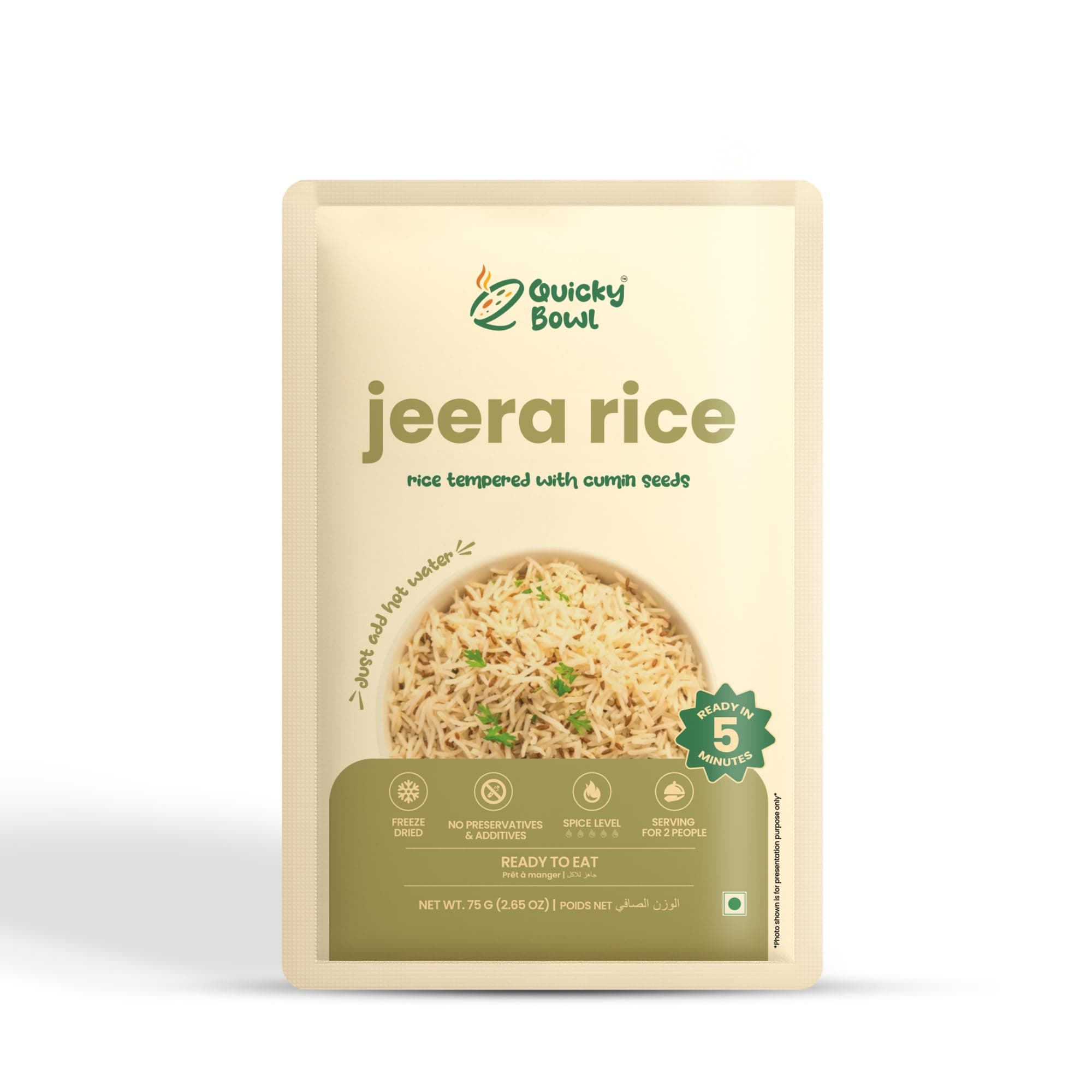 Quicky Bowl Ready to eat jain Meal Combo | Jain Meal | No Onion No Garlic | Instant meal | Freeze Dried | (Pack of 5) — image 6