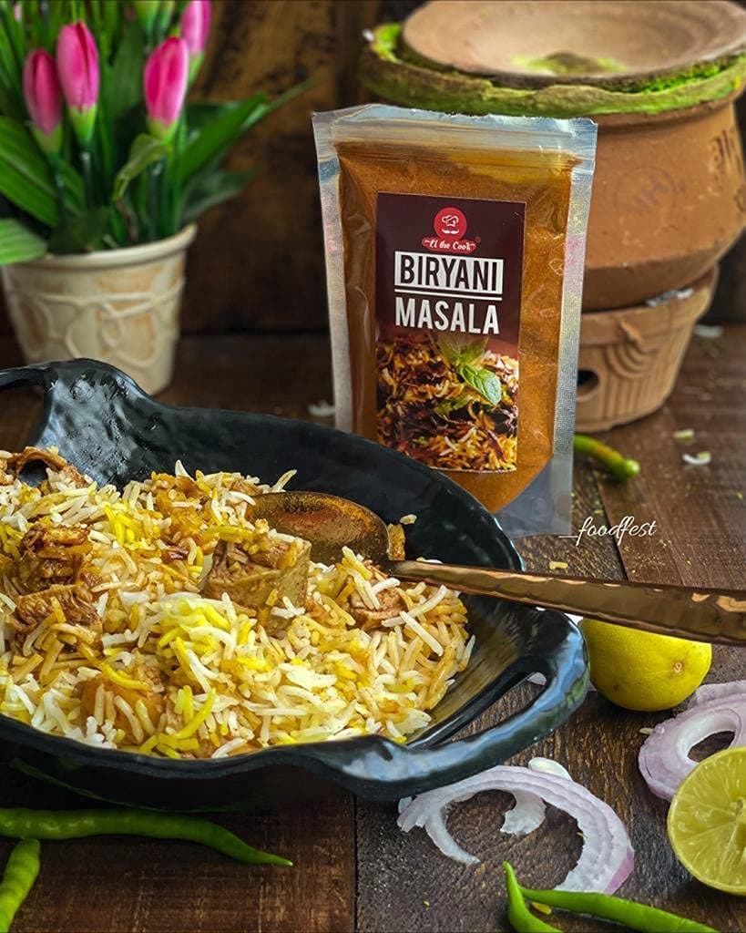 EL The Cook Royal Biryani Masala | Ready to Cook Powder Mix for Veg, Paneer, Chicken, Mutton Biriyani | Premium Rich Spice Blend | 100% Natural, No Additives, No Fillers, GMO-Free, Vegan, Jain | 80g — image 7
