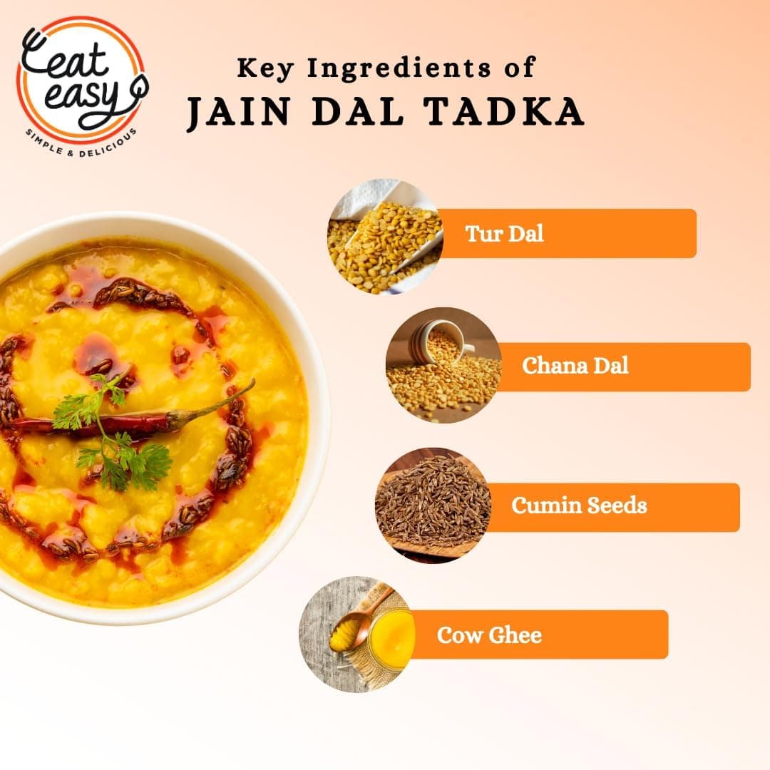 Eat Easy Ready To Eat Jain Dal Tadka, 62gm (Pack of 2), Delicious Instant Food | High Protein & Fiber, Freeze Dehydrated Healthy Instant Travel Food | 100% Veg | No Preservatives | Just Add Water and Cook — image 6