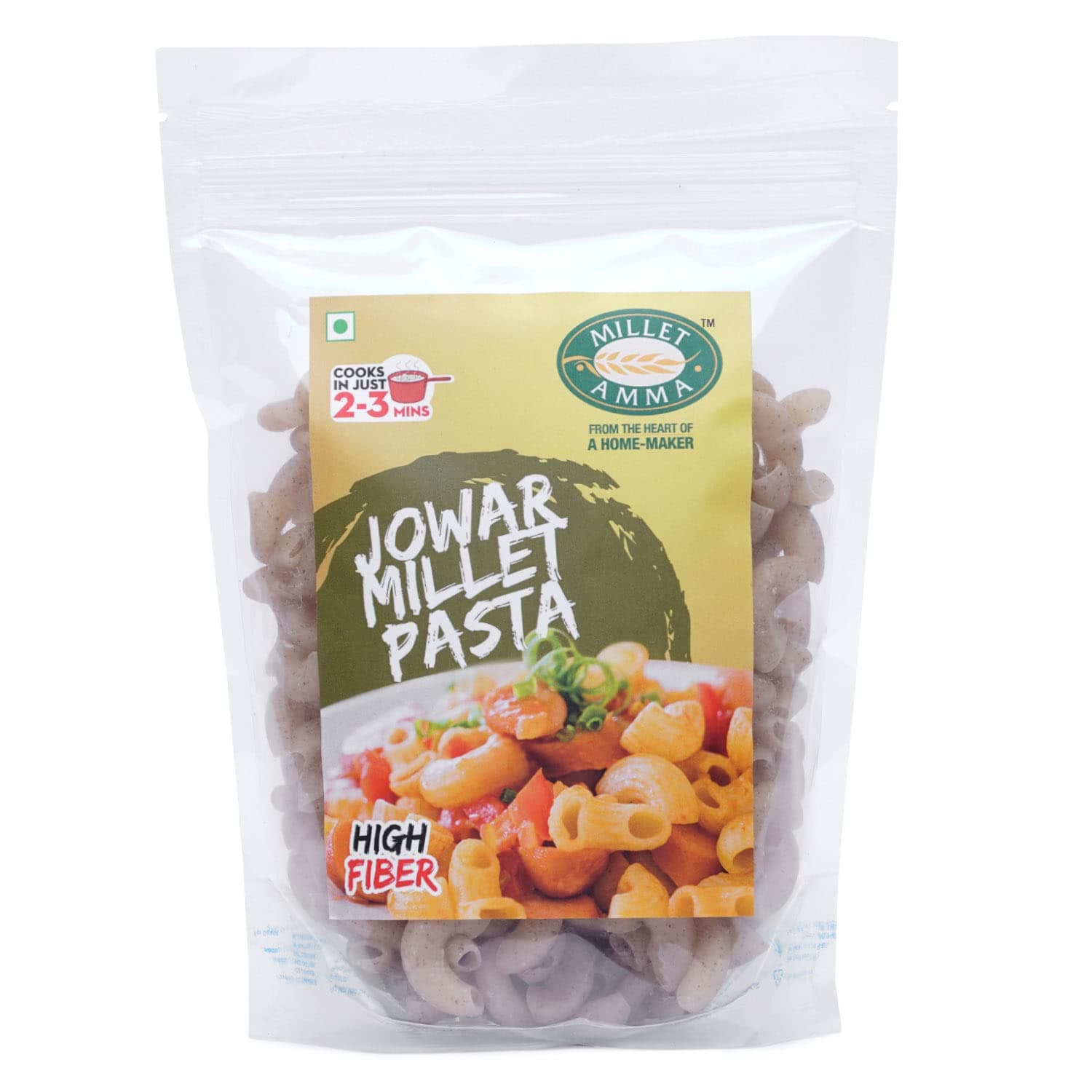 Millet Amma Jowar Millet Pasta - 360 Gms | (Pack of 2 - Each 180 Gms) | Easy & Ready to Cook | Zero Maida & 100% Vegan | Best Choice for Instant Breakfast & Dinner.. — image 2