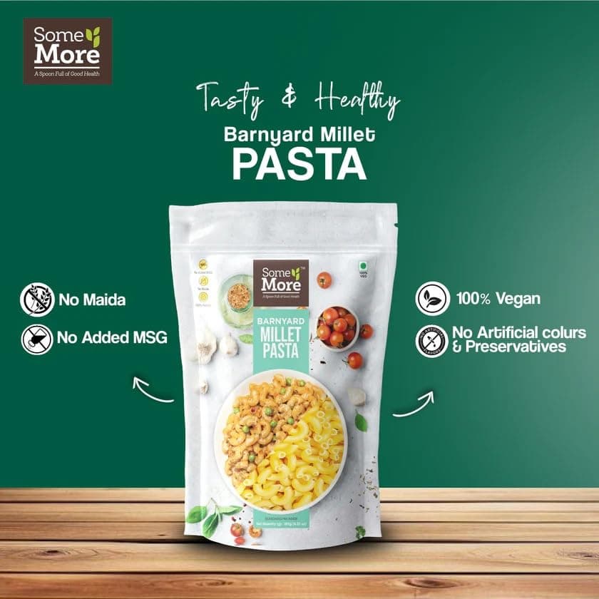 SOME MORE Barnyard Millet Pasta 180g | Healthy Grain Instant Cooking Pasta | Quick Meal Option | Traditional Millet Food | Easy Cook Serve Pack | Kitchen Style Snack Box — image 2
