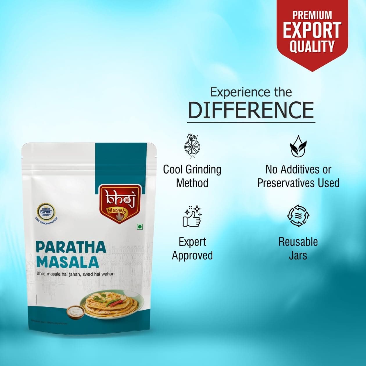 Bhoj Masale Paratha Masala Powder 200Gm Each (Pack of 2)|Premium Artisanal Jain Spices With Rich & Strong Flavour|Ready To Use|No Added Colours|No Onion And No Garlic Added (Jain Friendly) — image 5