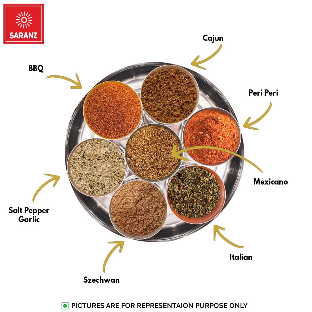 SARANZ Baharat Spice Mix | Used in Vegetable Curry, Chicken Curry, Fish Soup | Aromatic and Flavoured Vegan | Peppery, Sweet-Spiced Dairy Free and Gluten Free -100 Grams Sprinkler Jar — image 6