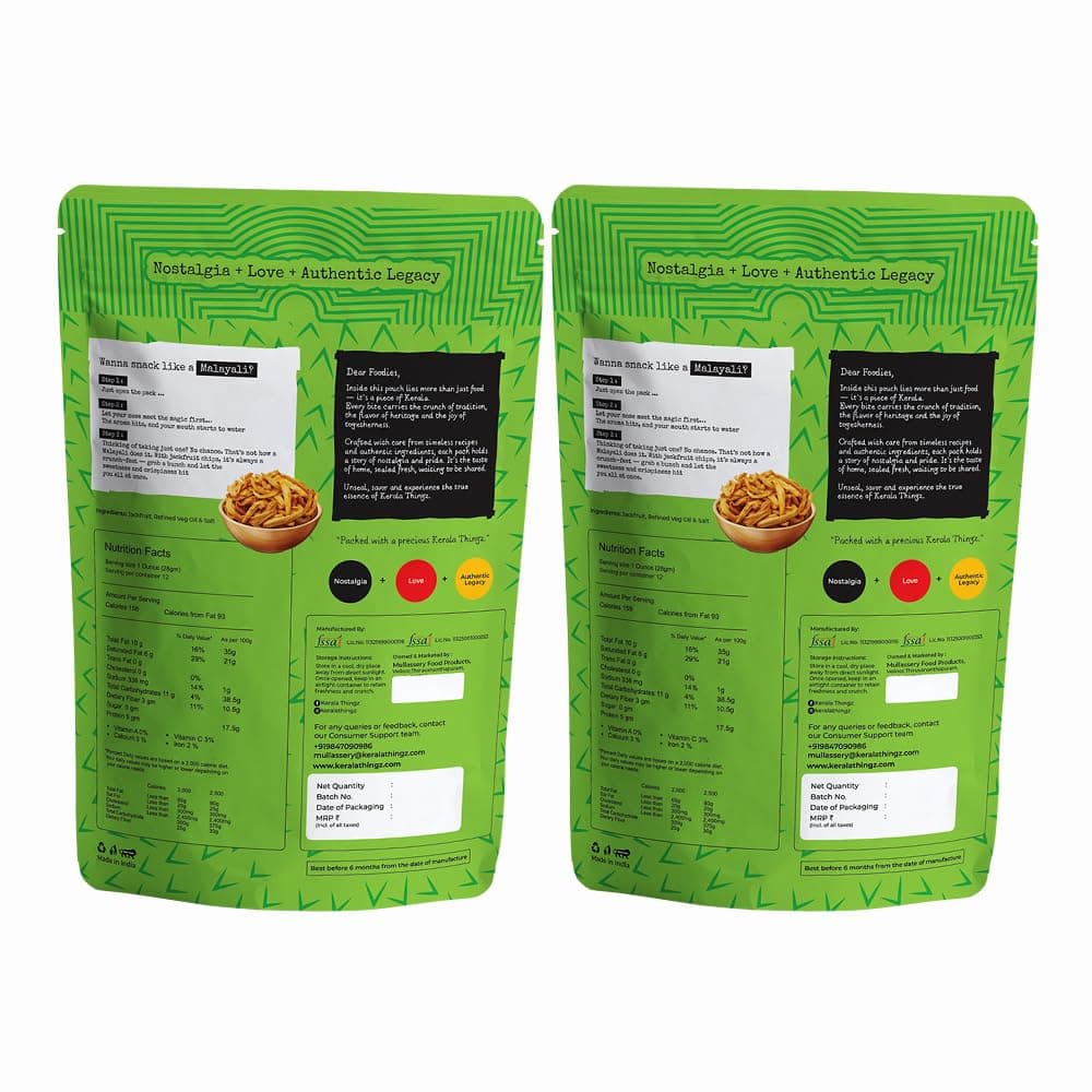 Kerala Thingz Jackfruit Chips Kerala 300g | Crispy Jackfruit | Authentic Namkeen | Healthy Chips Pack | Healthy Snacks for Adults & Healthy Snacks for Kids | Premium Jackfruit chips from Kerala | Chakka chips (300g) — image 10