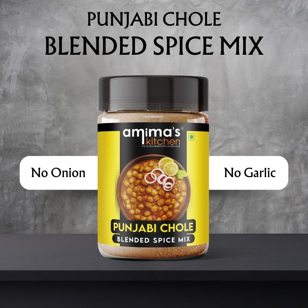 Amima's Kitchen Punjabi Chole Jain Spice Mix (No Onion No Garlic) – 100 Grams | Blended Spice Mix | For Healthy and Delicious Cooking | No Synthetic Flavour & Color | Ready Masala Powder — image 2