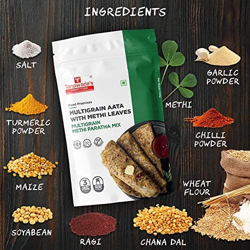 Tanawade’s Smart Food Instant Multigrain Methi Paratha Mix – Pack of 2 • Ready‑to‑Cook Fenugreek & Multigrain Flatbread • No Preservatives • Vegan‑Friendly • 5–7 min Prep — image 4