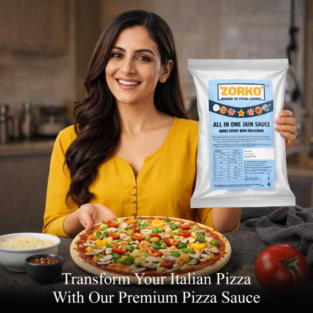 ZORKO Jain Pizza Pasta Sauce (All in One Jain Sauce 3 kg) | No Onion No Garlic Veg | Fast Food and Pizza, Pasta, Sandwich, Wraps & Burgers | Ready to Use — image 6