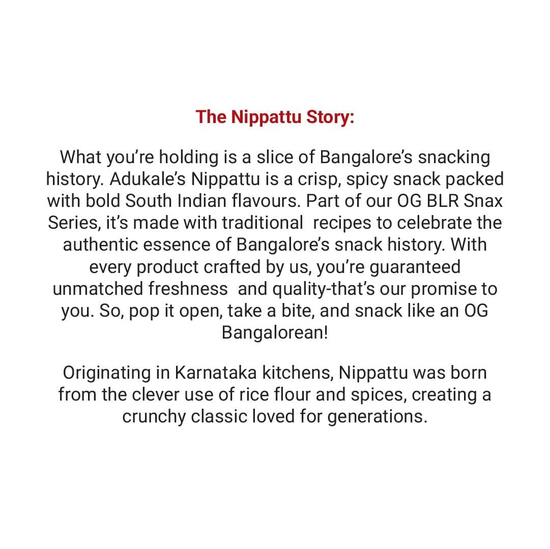 Adukale Nippattu | Traditional South Indian Crunchy Snack | No Palm Oil or Preservatives | 180g — image 6