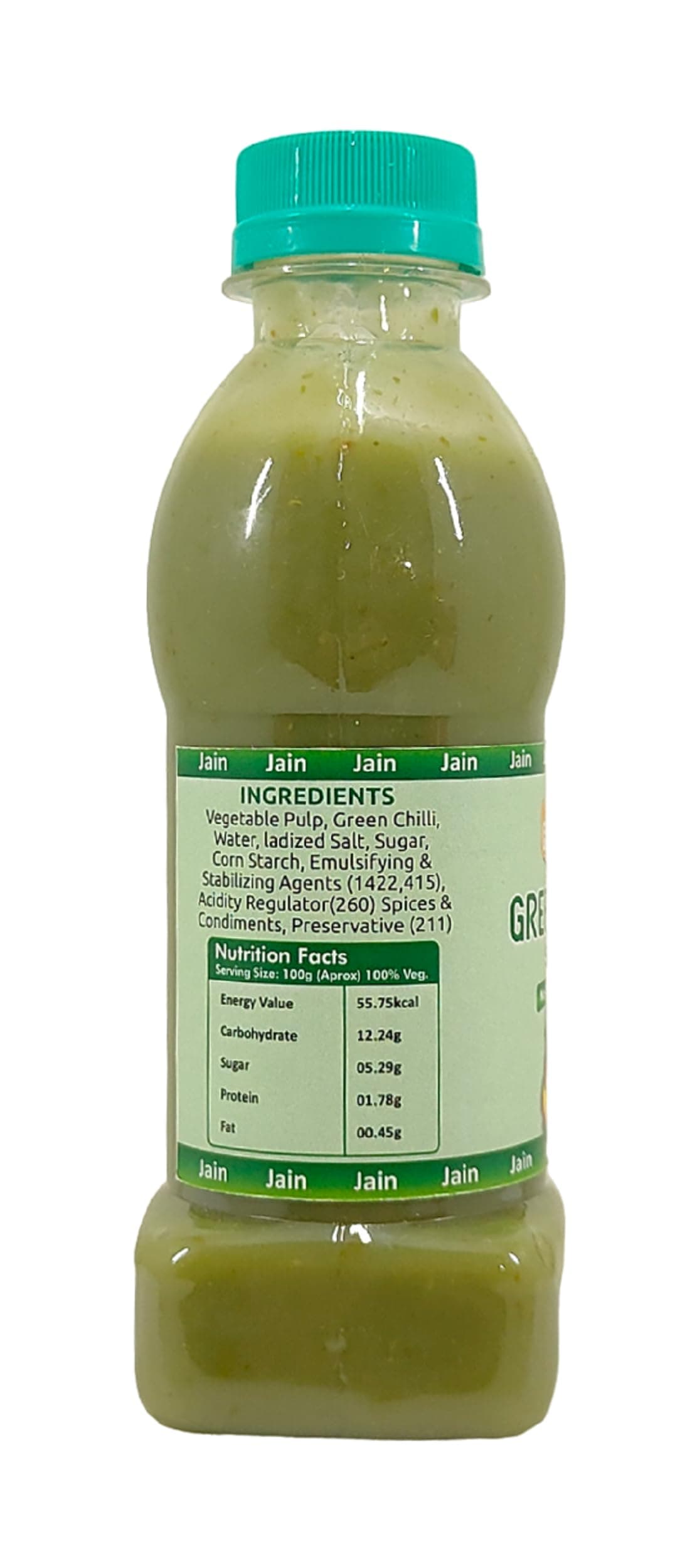 Fruvanta Jain Combo Without Onion/garlic/Potato Green chilli Sauce (200gm) (Pack of 2) — image 2