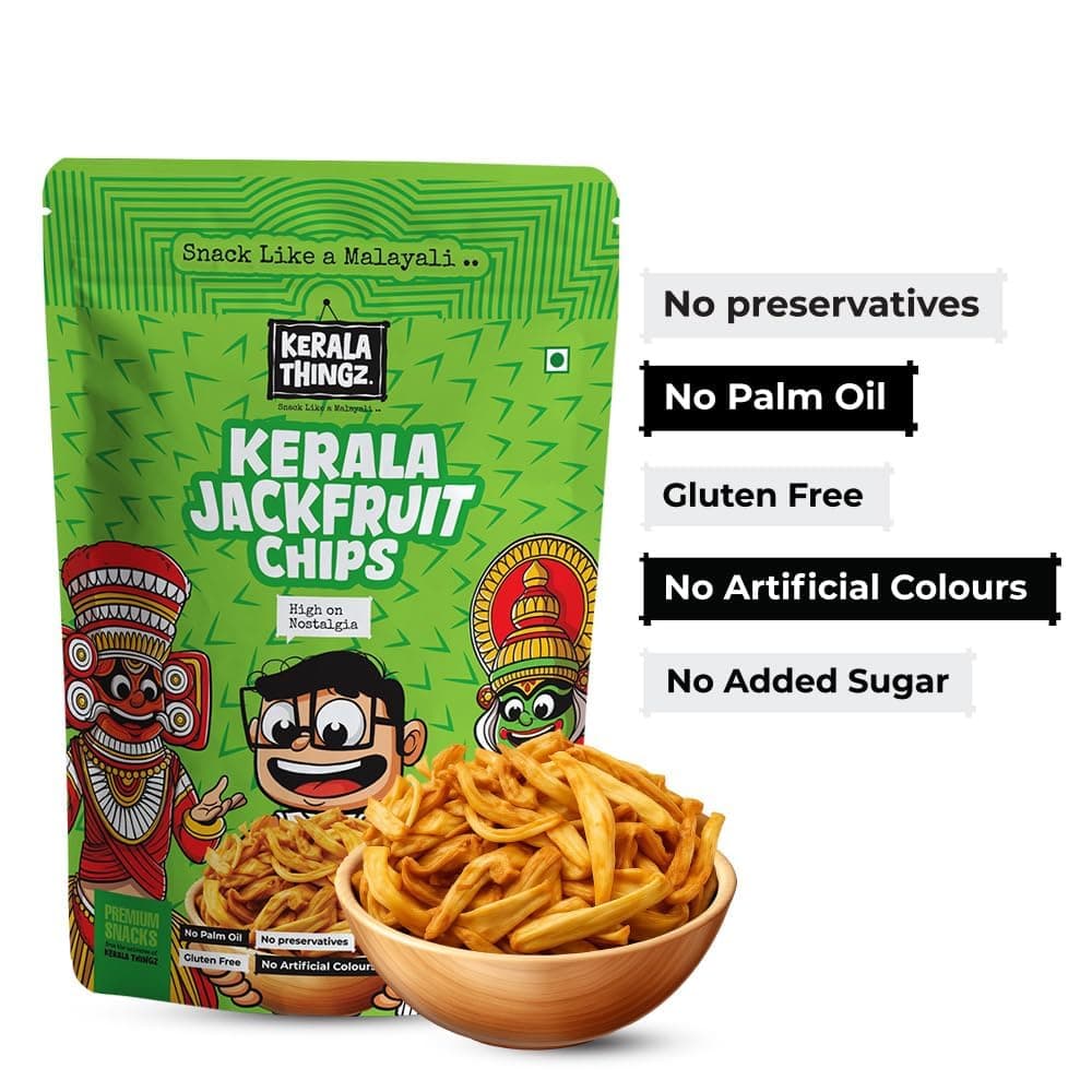 Kerala Thingz Jackfruit Chips Kerala 300g | Crispy Jackfruit | Authentic Namkeen | Healthy Chips Pack | Healthy Snacks for Adults & Healthy Snacks for Kids | Premium Jackfruit chips from Kerala | Chakka chips (300g) — image 9