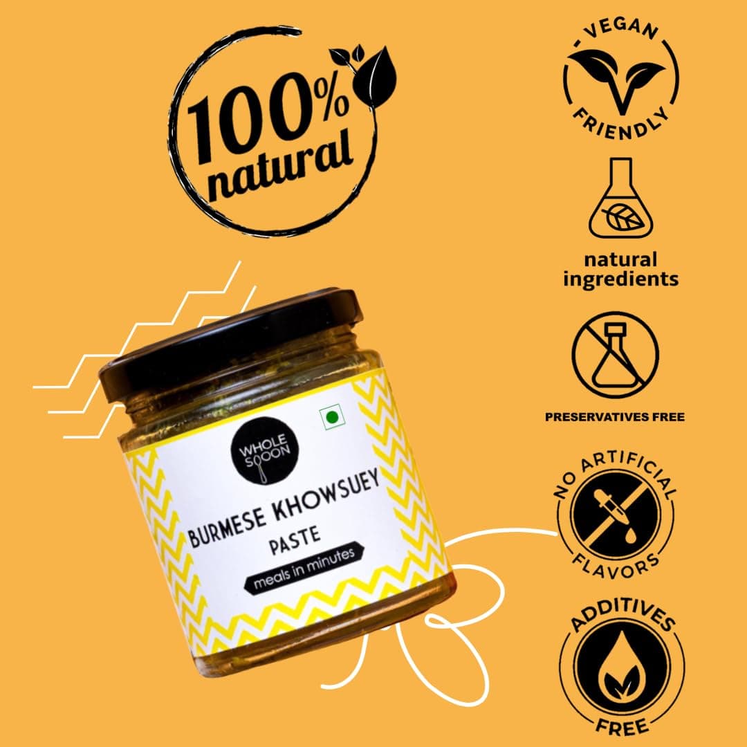 Wholespoon Khowsuey Paste (180gm) | All natural, Preservatives Free, Plant based | Make Restaurant Style Khow Suey in 10 mins — image 5
