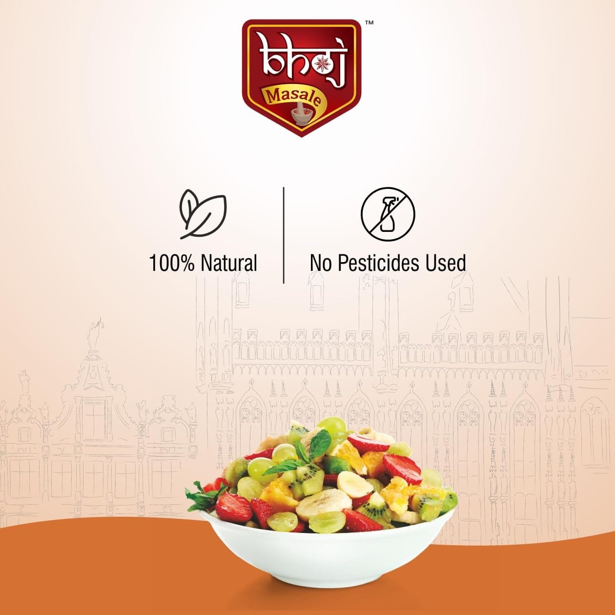 Bhoj Masale Chaat Masala Powder 450GM | Blended Spices Used in Saute Veggies, Fruit Salads, Snacks, Curries, Buttermilk, Sharbats, Fruit Juice. No colour, no preservatives, no onion & no garlic ( Jain Masala ) — image 7