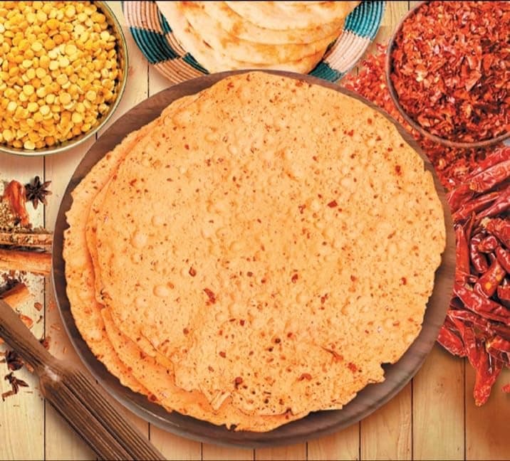 Om Uttam Chana Masala Papad - 100% Natural Papad | Fresh and Homemade (400 Gram, Chana Masala Papad) — image 3