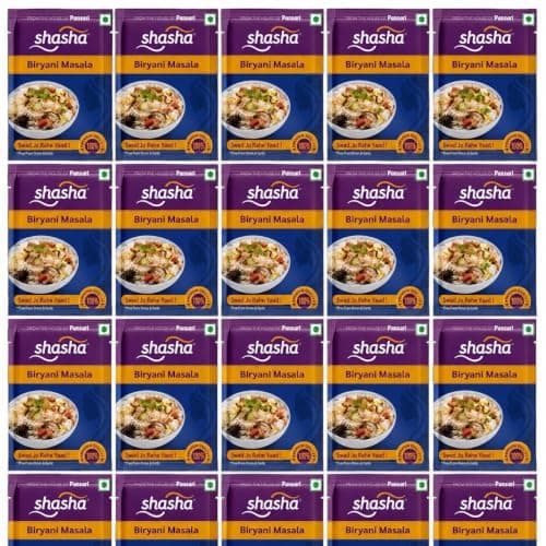Shasha Biryani Masala Powder 12g - Spice Blend for Flavorful Biryani - No Onion or Garlic - From the House of Pansari
