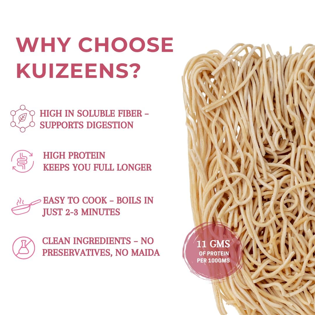 Millet Me by Kuizeens Oats Noodle - 220G (Pack of 2) | Protein-Rich | Easy-to-Make | Fresh & Flavourfull | No MSG |No Preservatives|Vegan & Wholesome|Ready in Minutes | Jain | No Onion & Garlic — image 5