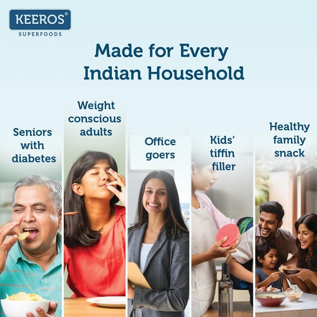 Keeros Roasted Khatta Meetha Namkeen | Diabetic-Friendly, Guilt-Free Snack | High-Fibre, Zero Cholesterol & Trans Fat |200g — image 6