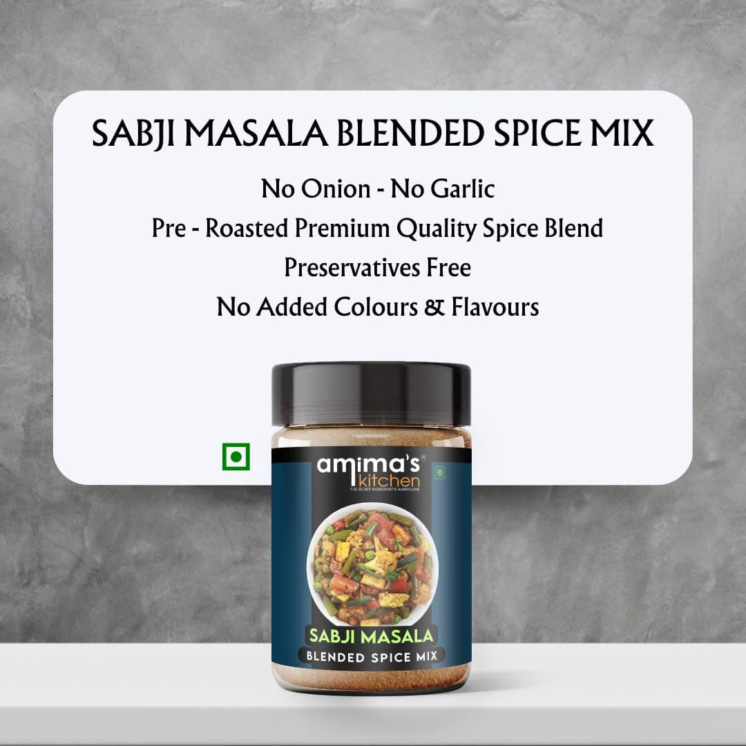 Amima's Kitchen Sabji Masala (No Onion No Garlic) – 100 Grams | Blended Spice Mix | For Healthy and Delicious Cooking | No Synthetic Flavour & Color | Ready Masala Powder — image 5