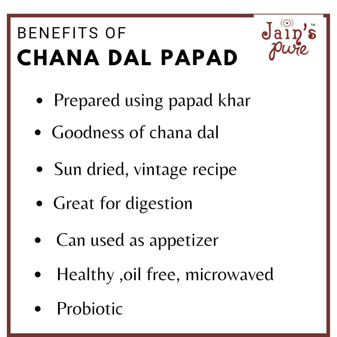 JAIN'S PURE CHANA MASALA PAPAD 200 GM- Handmade, Pack of 2 — image 3