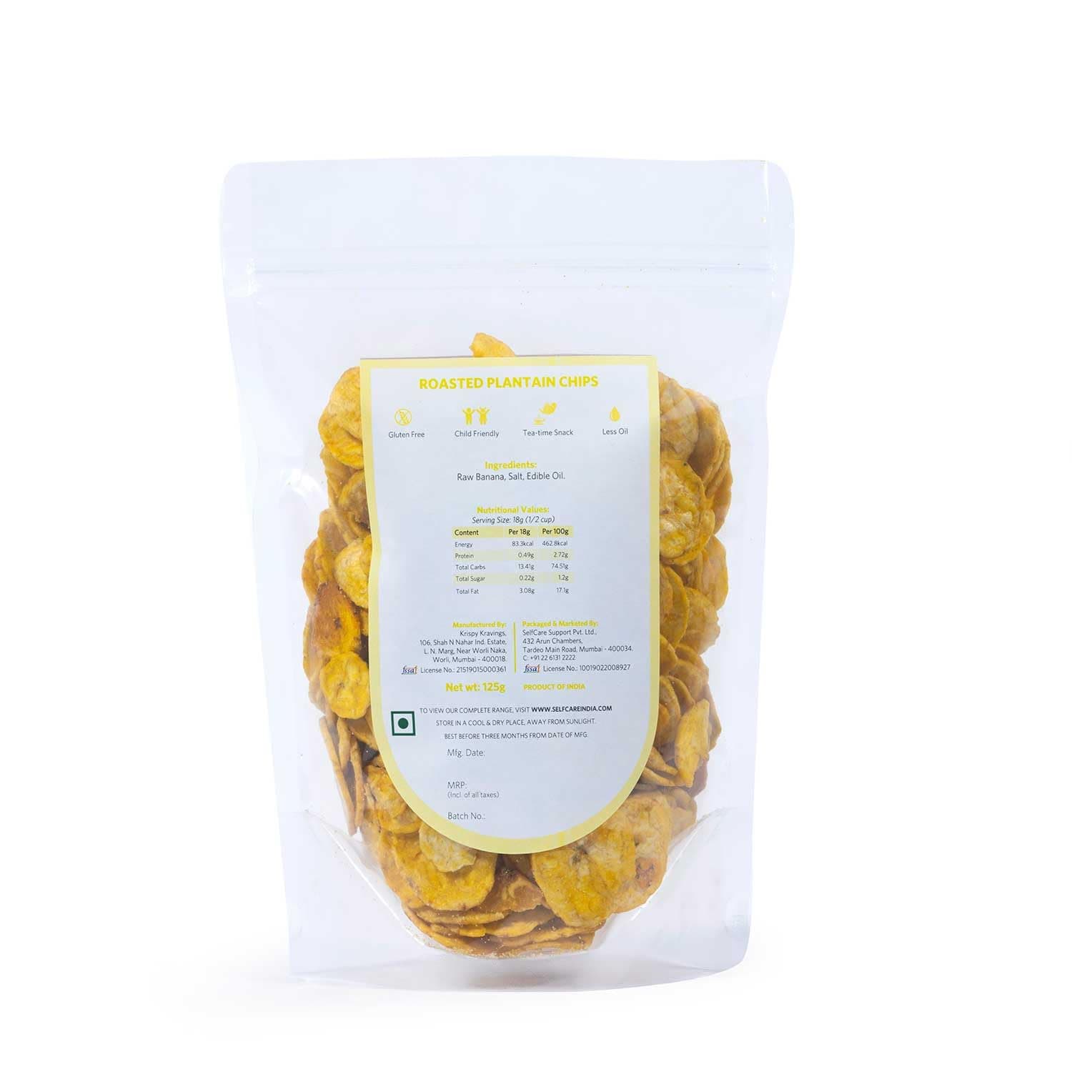 SelfCare By Suman Agarwal Roasted Plantain Chips Pack of 1 125 grams | Healthy - Gluten Free | Savoury - Snacks - Namkeen - Grocery | Mid Day - Workout - Tea time Snacking | Jain & Travel Friendly — image 8