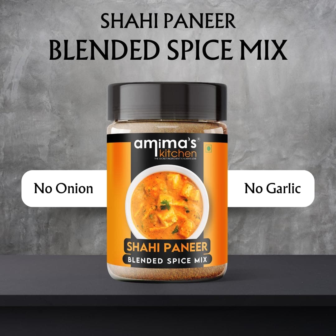 Amima's Kitchen Combo Of Shahi Paneer + Dal Makhani Jain Spice Mix (No Onion No Garlic) – 100 Grams (Pack of 2) | Blended Spice Mix | For Healthy and Delicious Cooking | No Synthetic Flavour & Color | Ready Masala Powder — image 4