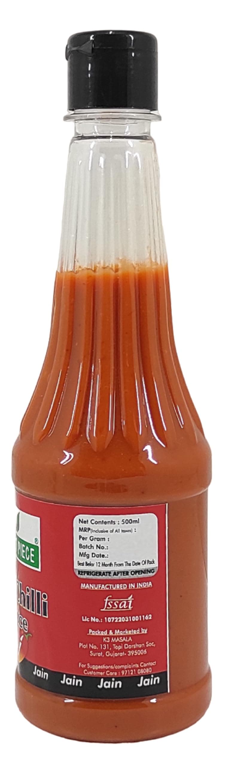 Green Piece Jain Sauce With No Onion/Garlic Red Chilli Sauce/Catchup .(Pack of 2) (1000 ml) — image 3