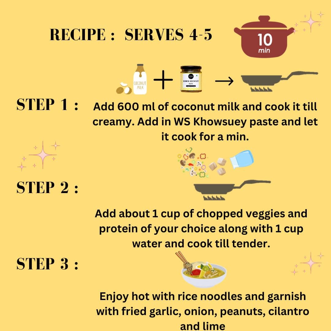 Wholespoon Khowsuey Paste (180gm) | All natural, Preservatives Free, Plant based | Make Restaurant Style Khow Suey in 10 mins — image 4
