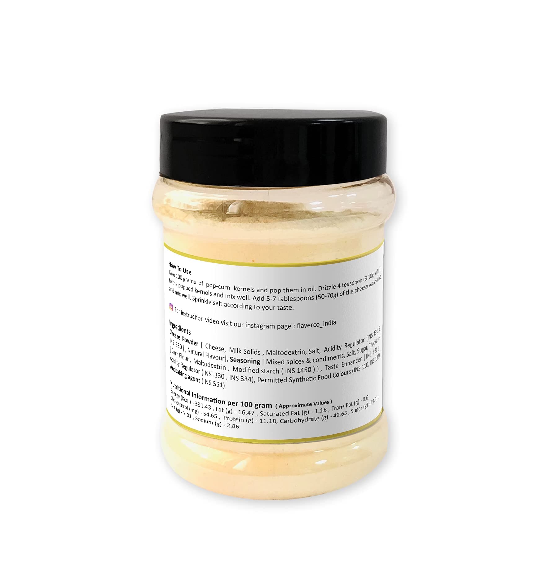 Cheese Seasoning (No Onion & Garlic) for Snacks, Makhana, Popcorn, Fries & Many More!! (100 g) — image 2