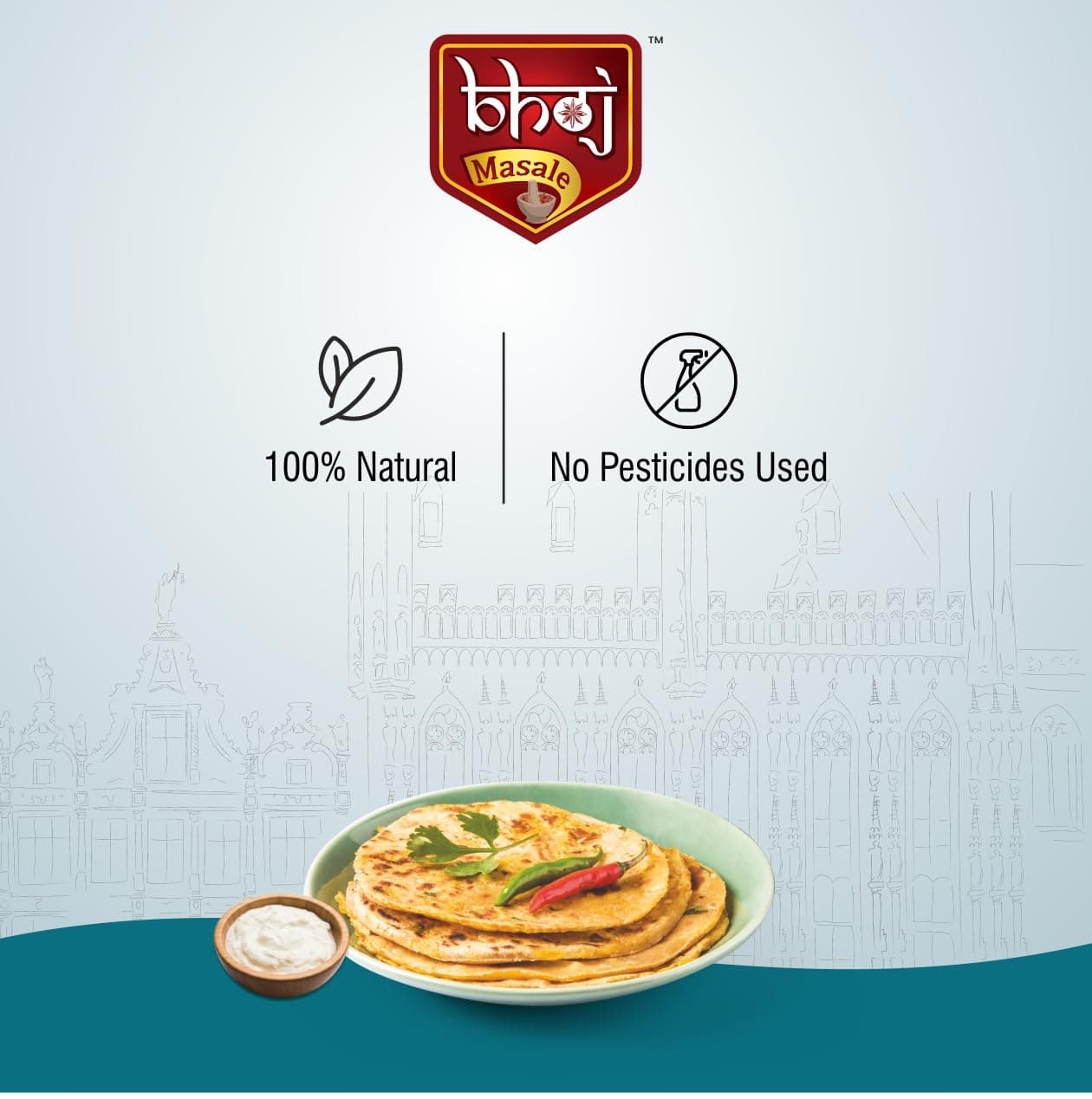 Bhoj Masale Paratha Masala Net 450GM (Gross 500gm) | Premium Artisanal Jain Spices with Rich & Strong Flavour | Ready to Use | No added colours | No Onion and No Garlic (Jain Friendly) — image 7