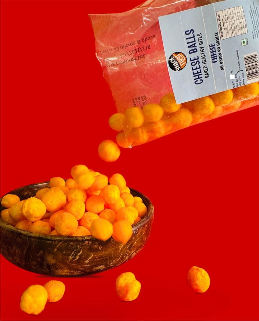Snack First Baked Cheese Ball (80g) & Cheese Jowar Puff (100g), Pack of 2, No Onion No Garlic, Jain, Puffed Snack, Corn Puffs, Healthy Snack, Namkeen, 180g — image 6