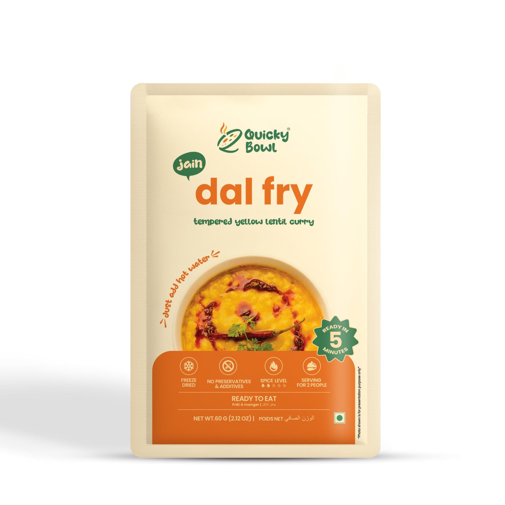 Quicky Bowl Jain Dal Fry|Split Lentil Curry|Ready To Eat|No Onion No Garlic|Instant Food