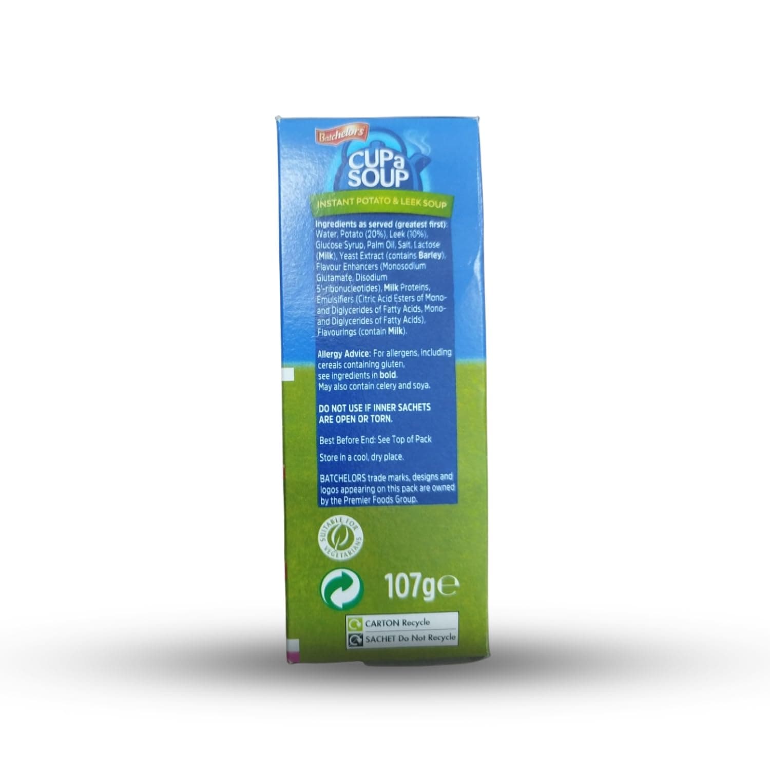Batchelors Cup A Soup Creamy Potato & Leek Instant Soup Sachets, 107g (4 Pack) | Just Add Hot Water | Low Fat Vegetarian Mix | No Artificial Preservatives — image 4