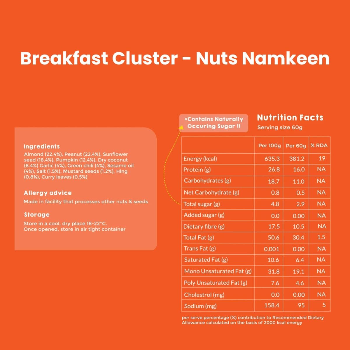 KILOBEATERS Zero Sugar Roasted South Indian Style Nuts Namkeen Healthy Mixture Snacks for Diet, Zero Preservative - 400 g (Pack of 1) — image 3