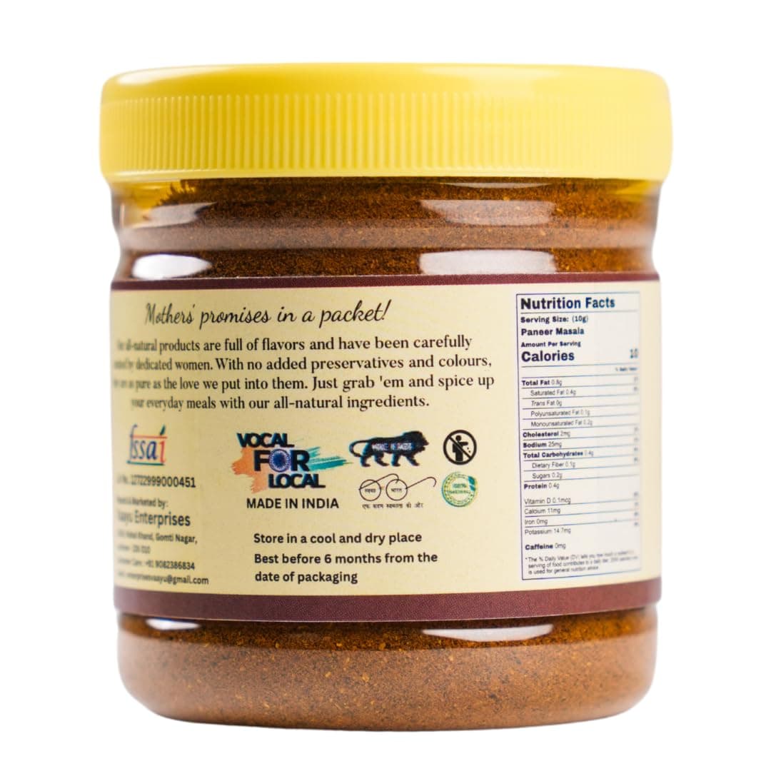 Jyoti Foods Authentic Paneer Masala Mix 100g | No Onion No Garlic | Stone Ground | Traditional Indian Spice Blend | Rich in Taste & Aroma | No Preservatives or Artificial Colors Free Spoon Inside — image 2