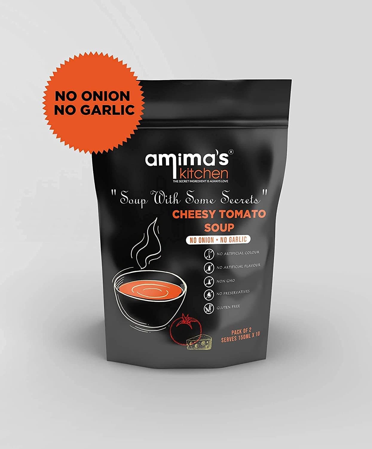 Amima's Kitchen Combo Of Manchow + Classic Sweet Corn + Cheesy Tomato Jain Soup (No Onion No Garlic) - 100 Grams (Pack of 3) | Instant Soup Mix Powder | Ready To Cook | No Artificial Flavour & Colour | Gluten Free | Non GMO | Healthy Soup — image 9