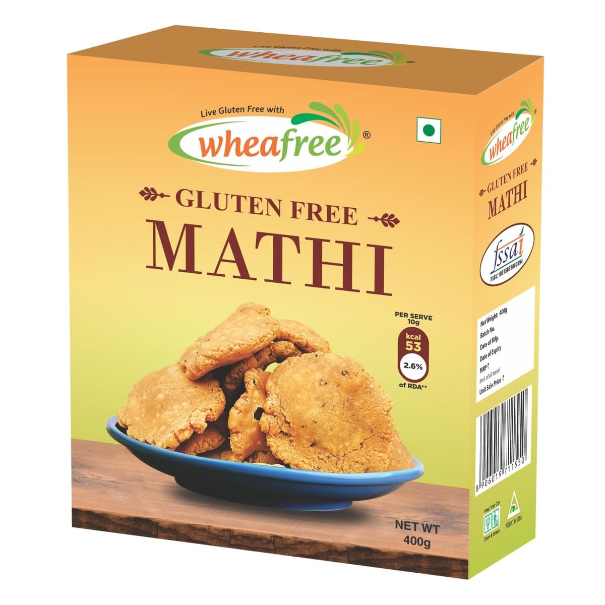 Wheafree Gluten Free Mathi (400g) | Delicious, Ready to Eat Indian Snacks | Tasty Crispy and Crunchy Savoury | Lactose Free | Best Tea Time Savoury Snacks — image 3