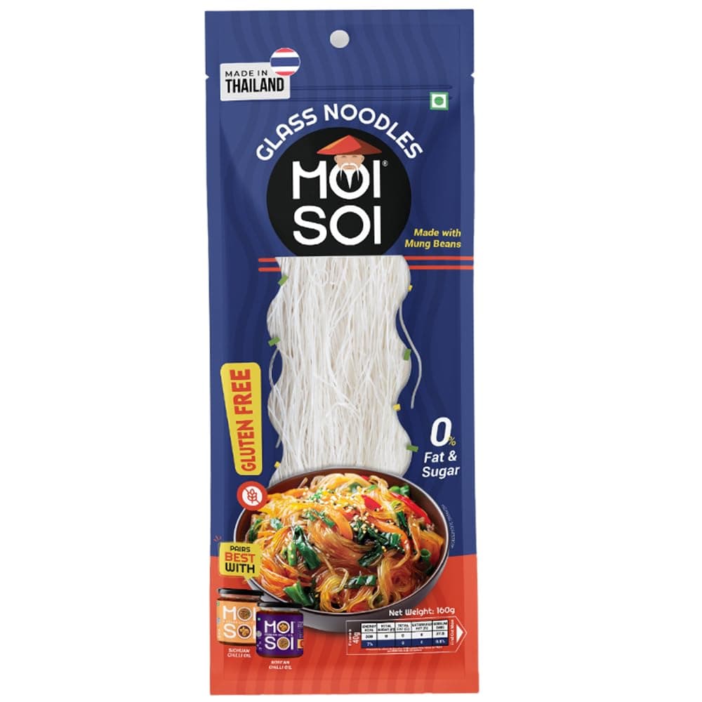 Moi Soi Thai Glass Noodles - Made with Mung Beans - 160gms