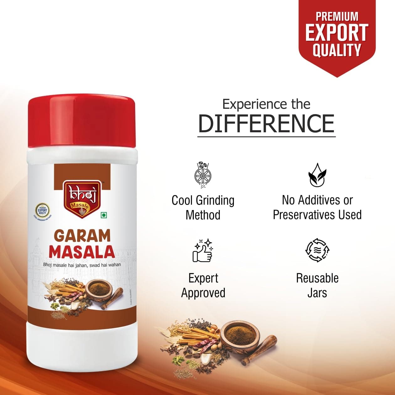 Bhoj Masale Royal Garam Masala | Powder | Spices 450GM | Exotic Blend of Ingredients for Daily cooking | Aromatic Garam Masala| Rich in Flavor | Naturally Processed and No Preservatives. No Onion and No Garlic ( Jain Masale ) — image 5